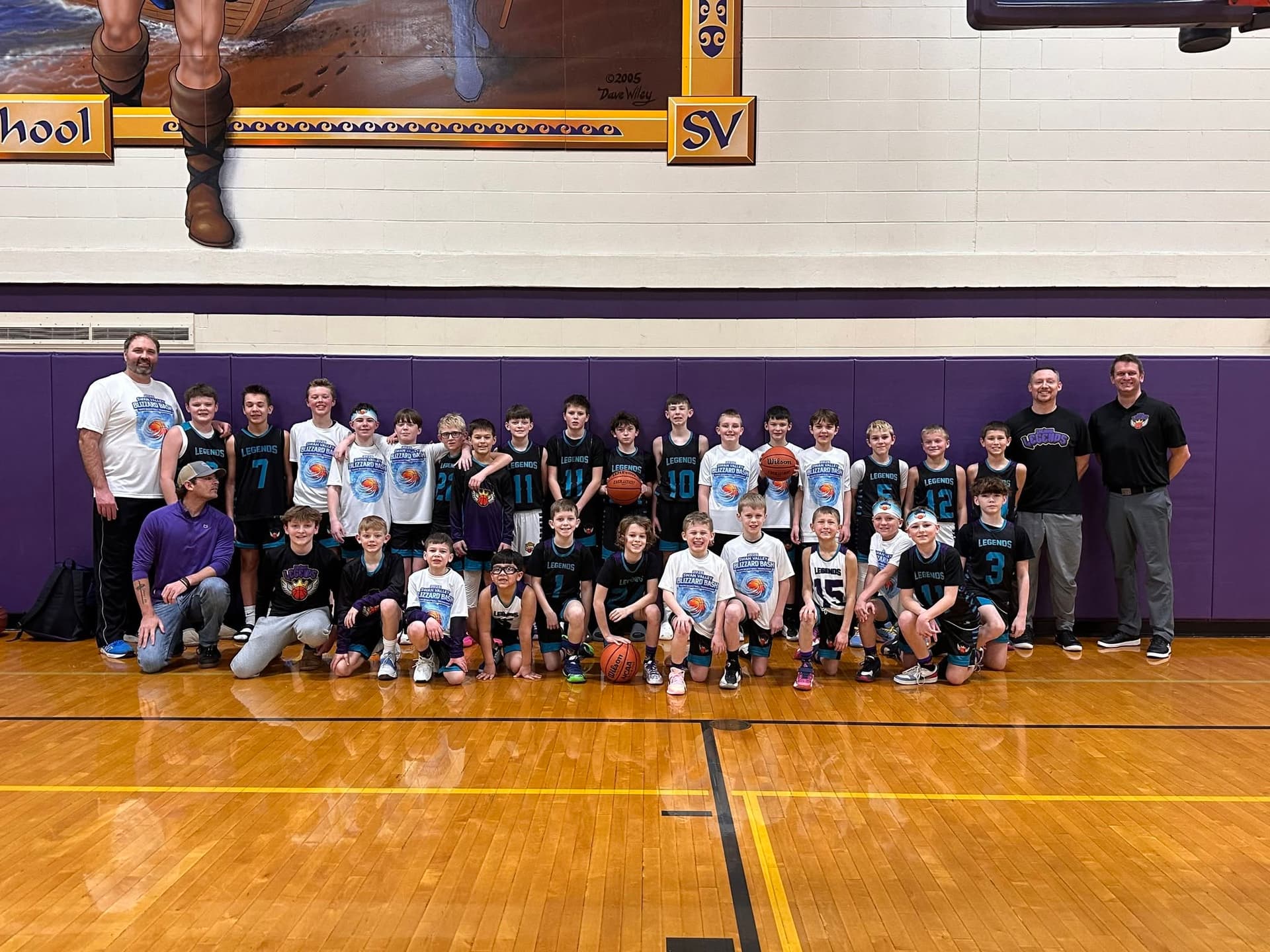 Players and coaches at the Legends Blizzard Bash tournament